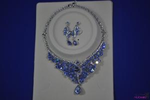 FJ0025dark blue jewelry necklace earrings