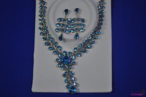 FJ0033bluish green jewelry necklace earring