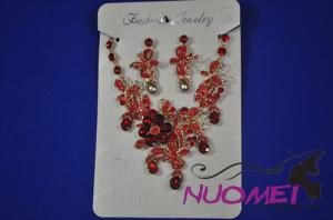 FJ0038fashion red flower shape with pearl