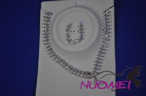 FJ0044shining bling-bling diamond elements jewelry necklace earrings