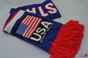 FS0004Fashion America scarf with red tassels