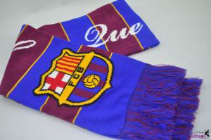 FS0011Fashion scarf with red wine and blue stripe for ballgame fans