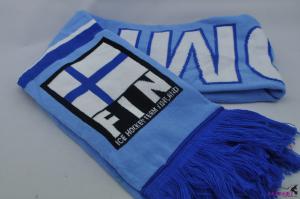 FS0029Fashion blue scarf with white pattern