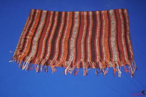 FS0032Fashion orange stripe scarf with tassels