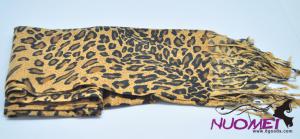 FS0067Fashion leopard print scarf with tassels