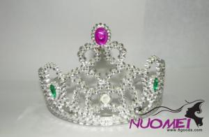 HT0058Crown with pink rose decoration for children and party
