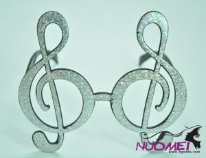 PG0045sliver music note glasses, beautiful lovely party glasses