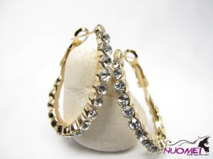 FJ0093Fashion Golden and diamond earrings