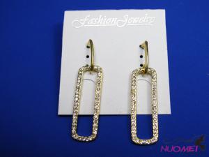 FJ0117Fashion Golden and diamond earrings
