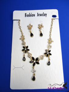 FJ0139Fashion Golden chain necklace and earrings jewelry