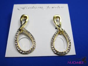 FJ0147Fashion Golden and diamond earrings