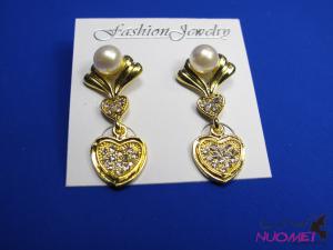 FJ0146Fashion Golden and diamond earrings