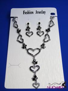FJ0177White chain necklace and earrings jewelry