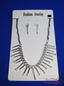 FJ0255White chain necklace and earrings jewelry