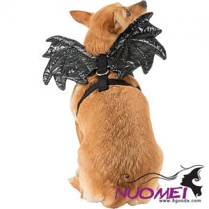 DC0037 Black Sparkle Bat Wings Dog Harness