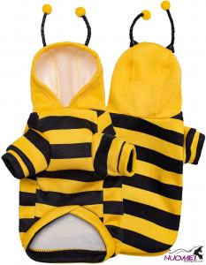 DC0057 Pet Clothes Bee Costume Yellow and Black Hooded Sweatshirt