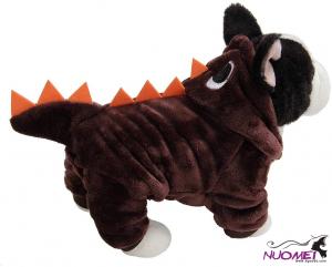 DC0157 Pet Dog Cat Clothes Funny Dinosaur Costumes Coat Winter