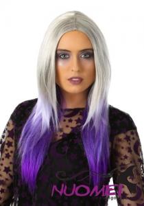CW0246 Womens Purple And Grey Ombre Wig