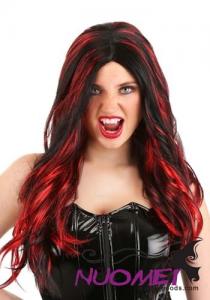 CW0260 Black and Red Vampire Wig for Women