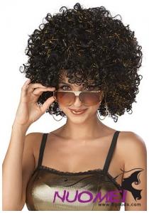 CW0353 Black and Gold Disco Wig