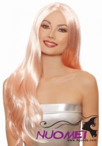 CW0472 Long Straight Womens Rose Gold Wig