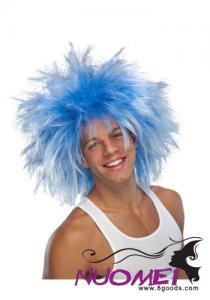 A0130 Funky Blue Punk Wig