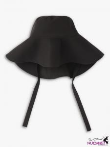 H0024 Whistles Tie Detail Cotton Sun Hat, Black