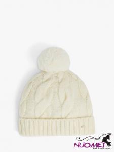 H0026 Ted Baker Hanns Cable Knit Wool Blend Beanie, Cream