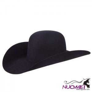 F0023  100X Black 8.5oz Work Horse 5in. Brim Felt Cowboy Hat