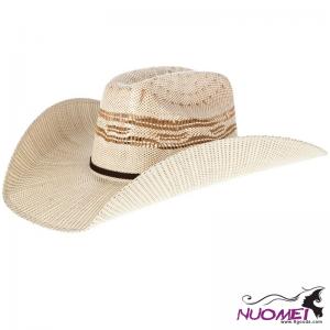 F0049 Tan Bangora Straw Cowboy Hat