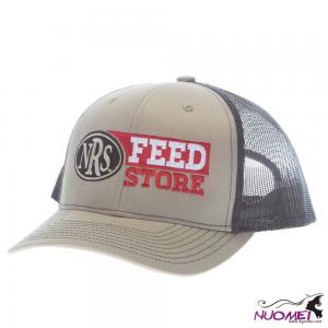 F0059 Khaki and Coffee NRS Feed Store Cap