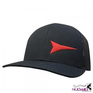 F0068 Black Cap with Red Rocket Patch