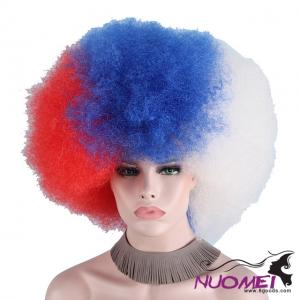 H0059 Russia Football Fans Wig National Flag Color Cap Party Carnival