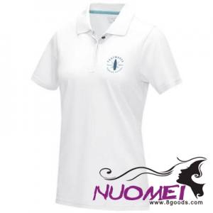 D0181 GRAPHITE GREY SHORT SLEEVE LADIES GOTS ORGANIC POLO XS in White