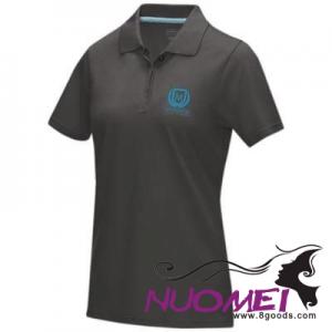 D0185 GRAPHITE GREY SHORT SLEEVE LADIES GOTS ORGANIC POLO XS in Storm Grey