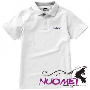 D0204 HACKER SHORT SLEEVE POLO in White Solid