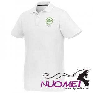 D0230 HELIOS SHORT SLEEVE MENS POLO in White Solid