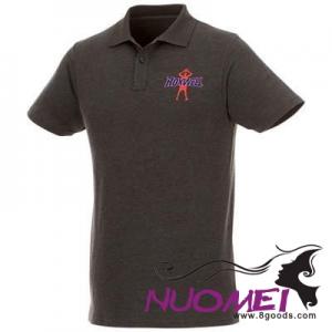 D0232 HELIOS SHORT SLEEVE MENS POLO in Heather Charcoal