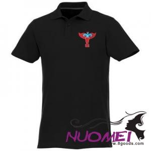 D0233 HELIOS SHORT SLEEVE MENS POLO in Black Solid