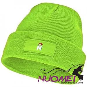 F0154 BOREAS BEANIE with Patch in Apple Green