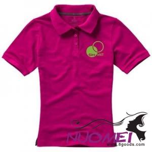 D0316 CALGARY SHORT SLEEVE LADIES POLO in Pink