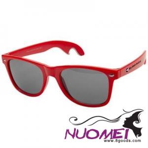 B0509 SUN RAY SUNGLASSES with Bottle Opener in Red