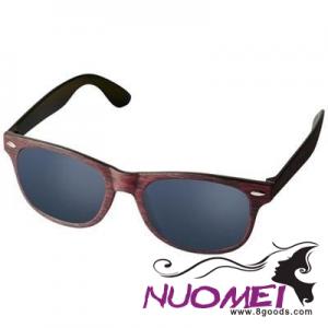 B0522 SUN RAY SUNGLASSES with Heathered Finish in Red