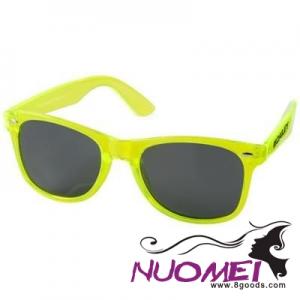 B0524 SUN RAY SUNGLASSES with Crystal Frame in Lime