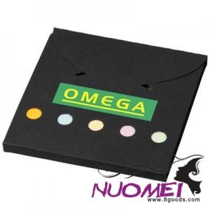 F0414 COLOUR STICKY NOTES SET in Black Solid