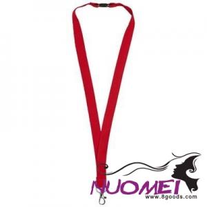 F0528 DYLAN COTTON LANYARD with Safety Clip in Red