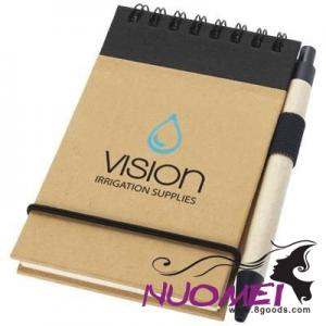 D0618 ZUSE A7 RECYCLED JOTTER NOTE PAD with Pen in Natural-black Solid