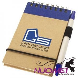 D0619 ZUSE A7 RECYCLED JOTTER NOTE PAD with Pen in Natural-navy