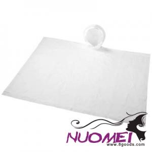 F0573 PONCHO in Pouch in White Solid