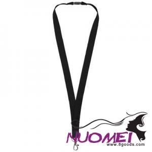 F0583 LANYARD with Safety Clip in Black Solid
